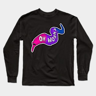 LGBTQ+ Bisexual Pride Worm on a String Long Sleeve T-Shirt